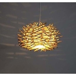 Moderne og sammentrukket droplight 1 let håndvævet træ