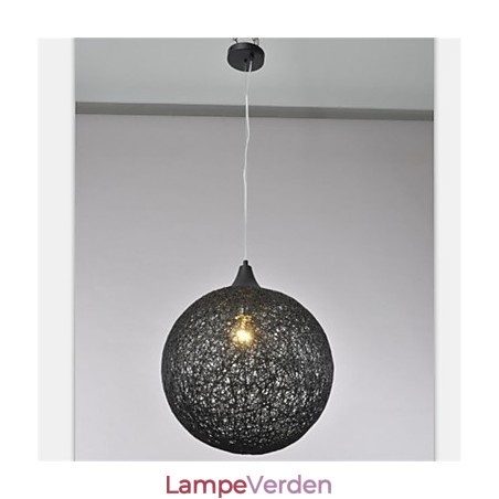 Kreativ lysekrone i rattan af amerikansk countryballtype