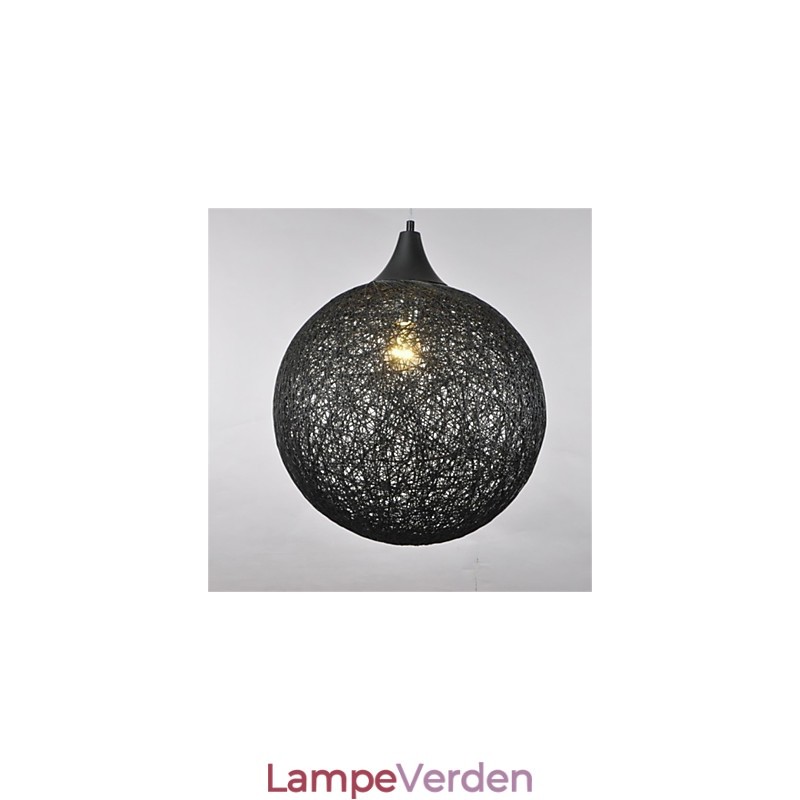 Kreativ lysekrone i rattan af amerikansk countryballtype