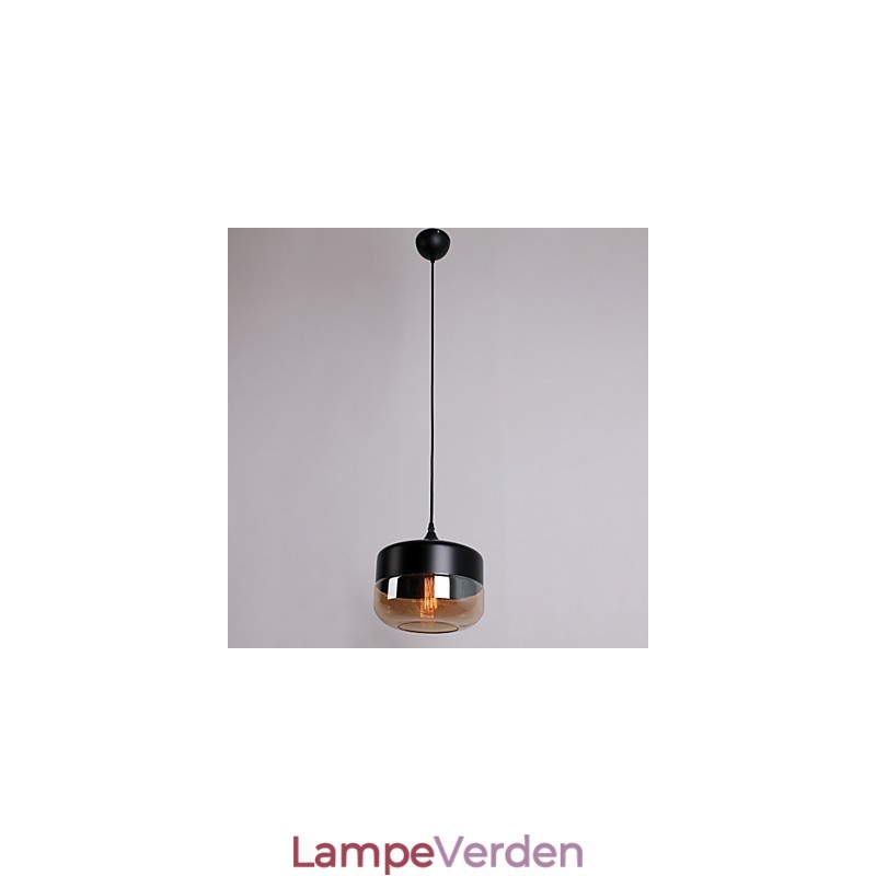 Retro belægningsglas 1 lys maleri pendel