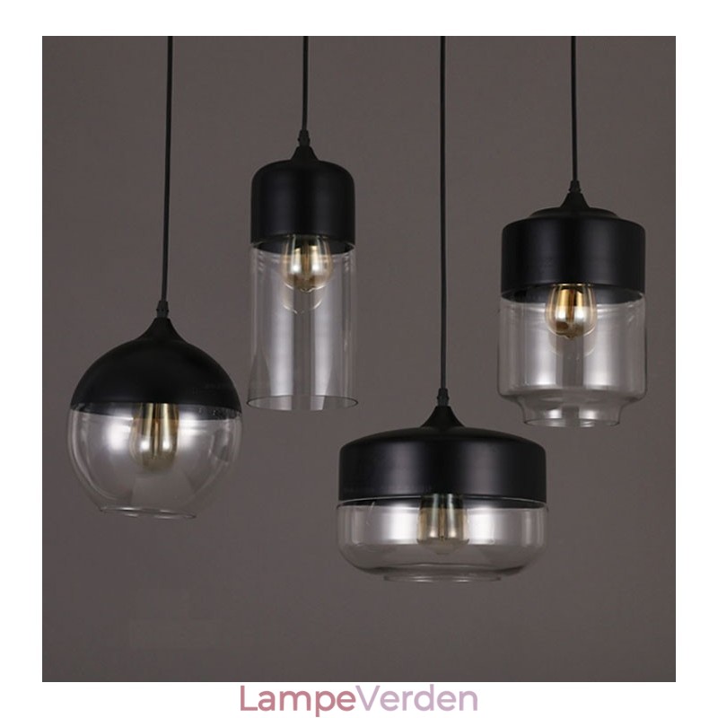 Nordic Creative Stair Shop's Art Smedejernsglas lysekronelampe