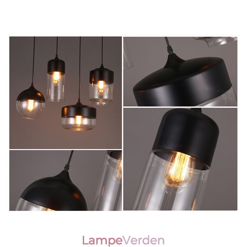 Nordic Creative Stair Shop's Art Smedejernsglas lysekronelampe