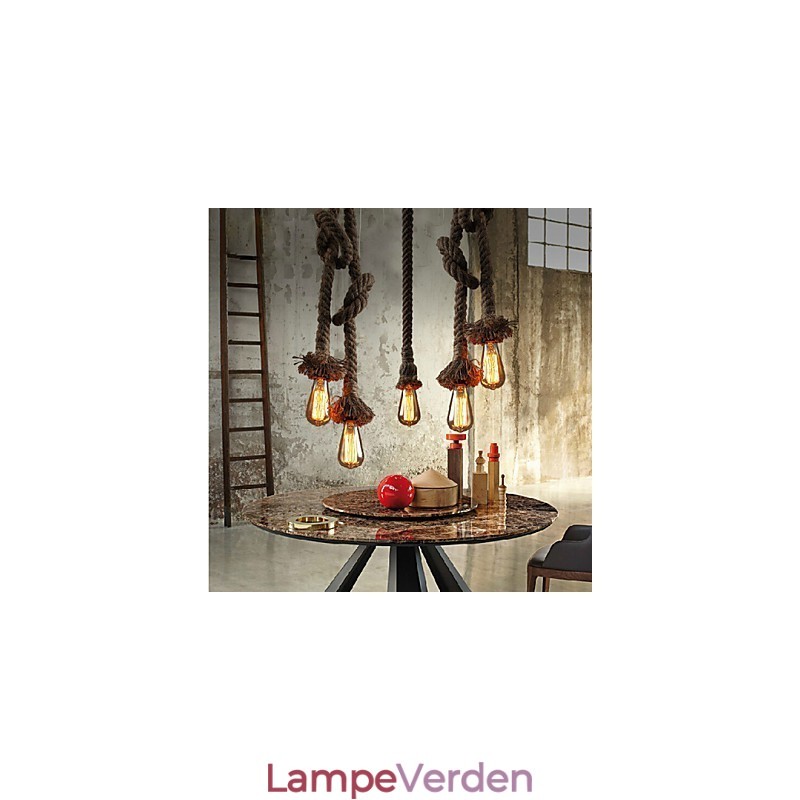 1 lys DIY kunst hampereb Light Creative hampereb lysekrone lang 100 cm Send 1 pære