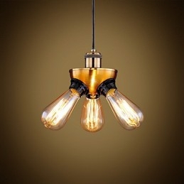 American Country Industrial Copper Head Three Feet Droplight Lampe