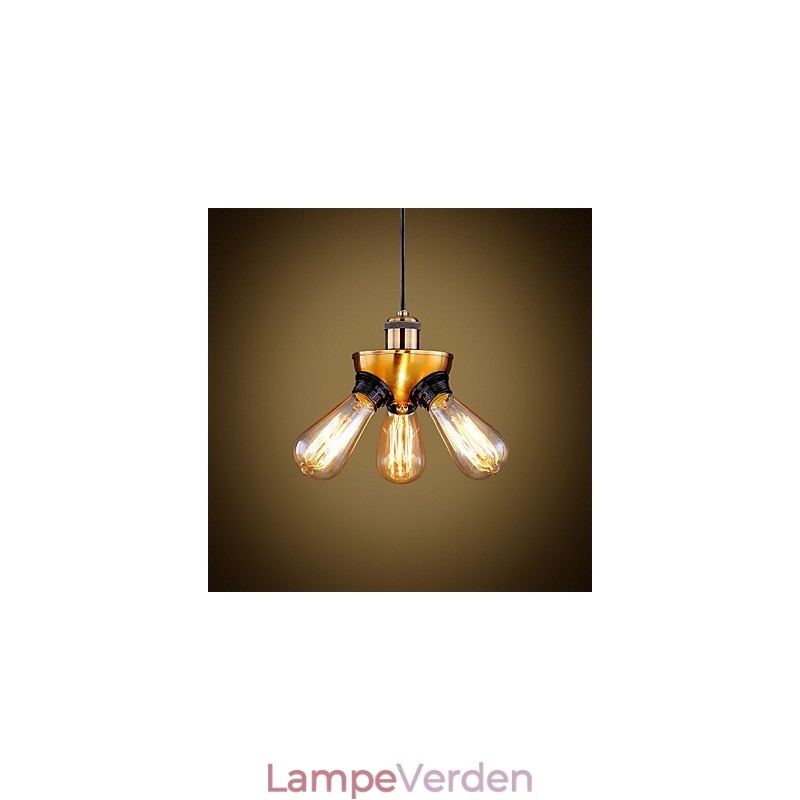 American Country Industrial Copper Head Three Feet Droplight Lampe
