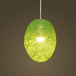 Moderne landdistrikter Cany Art Vævet Rattan Single Head Droplight Lampe