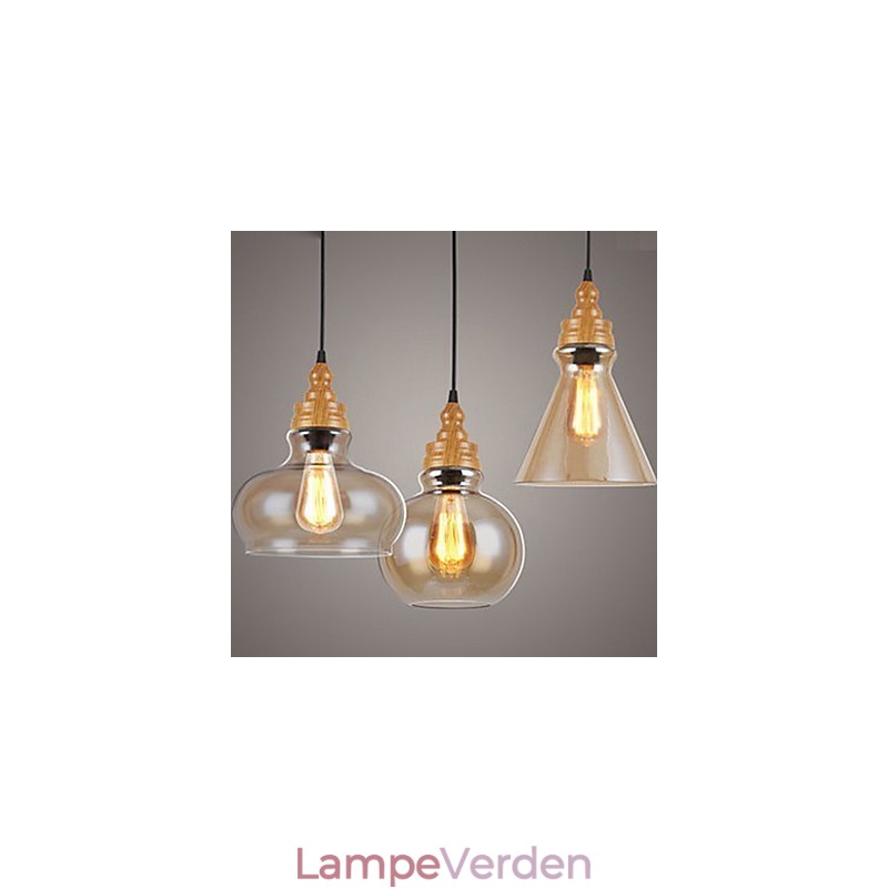 Northern American Creative Wood Grain Crystal Lamp Restoring Ancient Ways Lamp Light