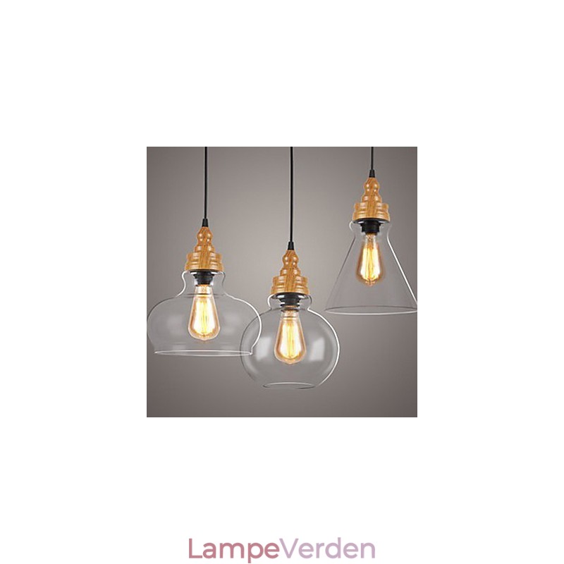 Northern American Creative Wood Grain Crystal Lamp Restoring Ancient Ways Lamp Light