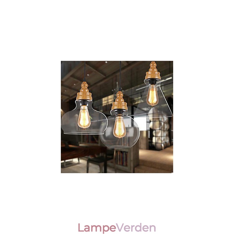 Northern American Creative Wood Grain Crystal Lamp Restoring Ancient Ways Lamp Light