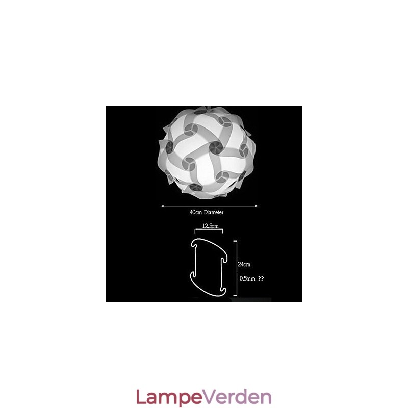 DIY Modern Pendel Kuglelampe 40cm