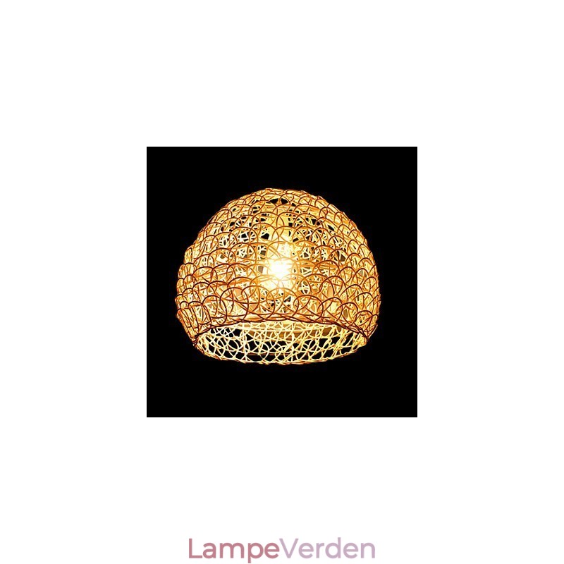 Moderne landdistrikter Cany Art Vævet Rattan Single Head Droplight Lampe