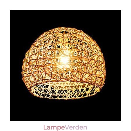 Moderne landdistrikter Cany Art Vævet Rattan Single Head Droplight Lampe