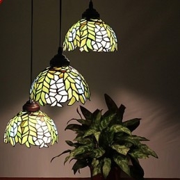 Europæisk landdistrikt kreativ kunst farvet glas lysekrone restaurering af gamle måder lampe lys
