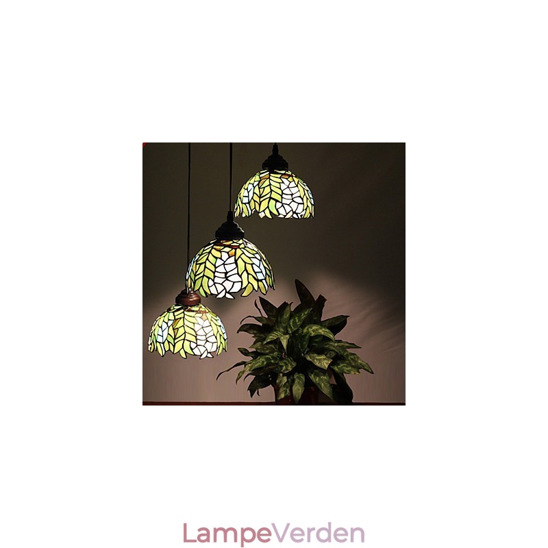 Europæisk landdistrikt kreativ kunst farvet glas lysekrone restaurering af gamle måder lampe lys