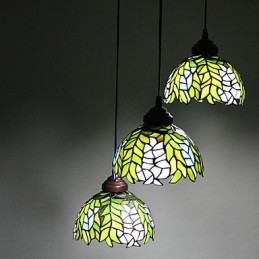 Europæisk landdistrikt kreativ kunst farvet glas lysekrone restaurering af gamle måder lampe lys