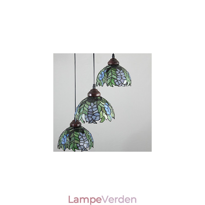Europæisk landdistrikt kreativ kunst farvet glas lysekrone restaurering af gamle måder lampe lys