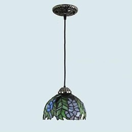 Europæisk landdistrikt kreativ kunst farvet glas lysekrone restaurering af gamle måder lampe lys