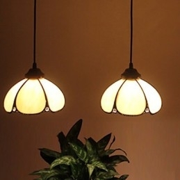 Europæisk landdistrikt kreativ kunst farvet glas lysekrone restaurering af gamle måder lampe lys
