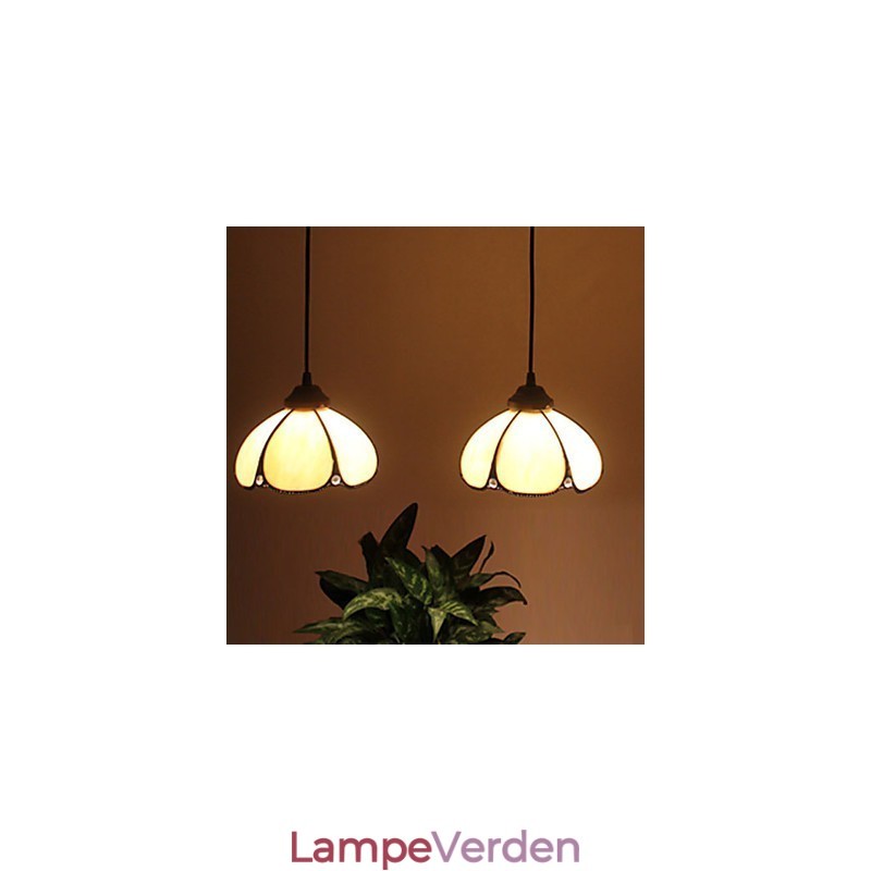 Europæisk landdistrikt kreativ kunst farvet glas lysekrone restaurering af gamle måder lampe lys