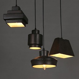 Amerikansk land retro glas lysekrone Rusty siddende droplight