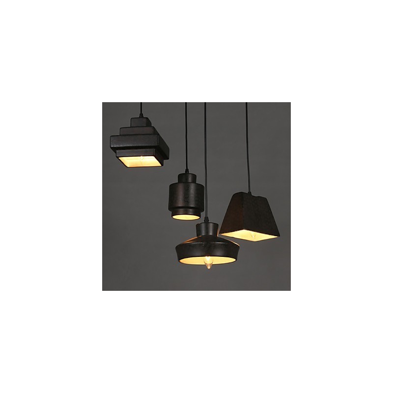 Amerikansk land retro glas lysekrone Rusty siddende droplight