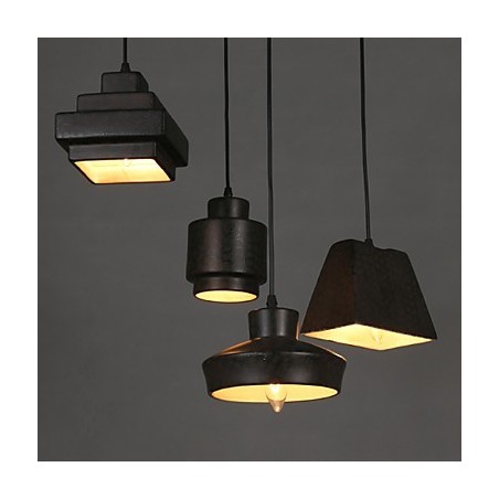 Amerikansk land retro glas lysekrone Rusty siddende droplight Amerikansk land retro glas lysekrone Rusty siddende droplight