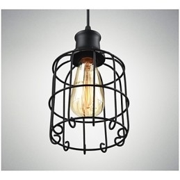 Edison Vintage Light Pendant Lampearmatur Lysekrone Cage Lampeskærm