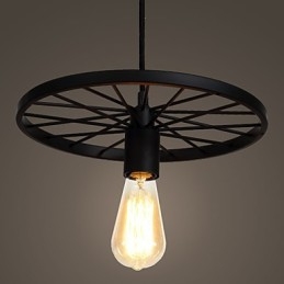 Loft Retro Pendel Lamper Amerikansk land smedejern Lysekrone industriel stil hjul