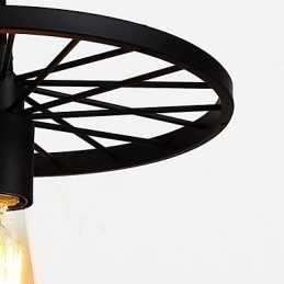 Loft Retro Pendel Lamper Amerikansk land smedejern Lysekrone industriel stil hjul