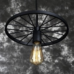 Loft Retro Pendel Lamper Amerikansk land smedejern Lysekrone industriel stil hjul
