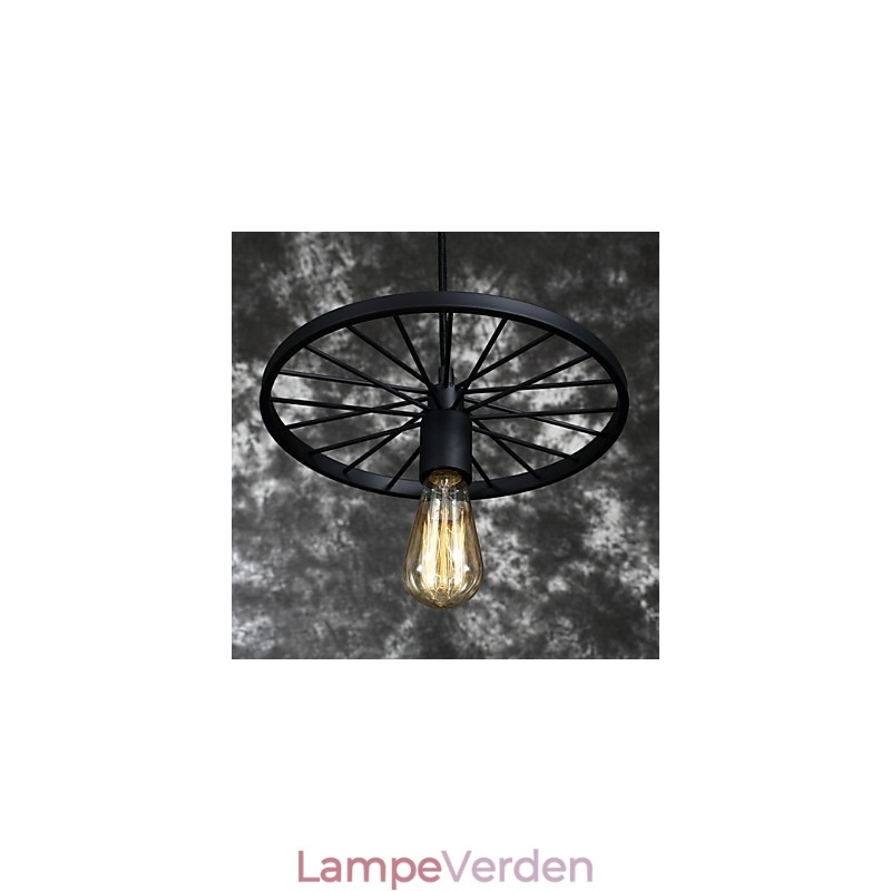 Loft Retro Pendel Lamper Amerikansk land smedejern Lysekrone industriel stil hjul