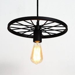 Loft Retro Pendel Lamper Amerikansk land smedejern Lysekrone industriel stil hjul