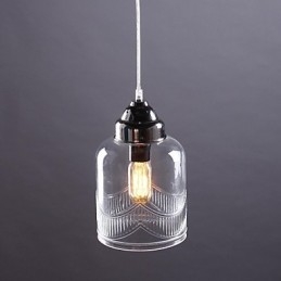 Moderne moderne traditionel klassisk vintage lanterne Country Nikkel Glas Pendant Light Dining