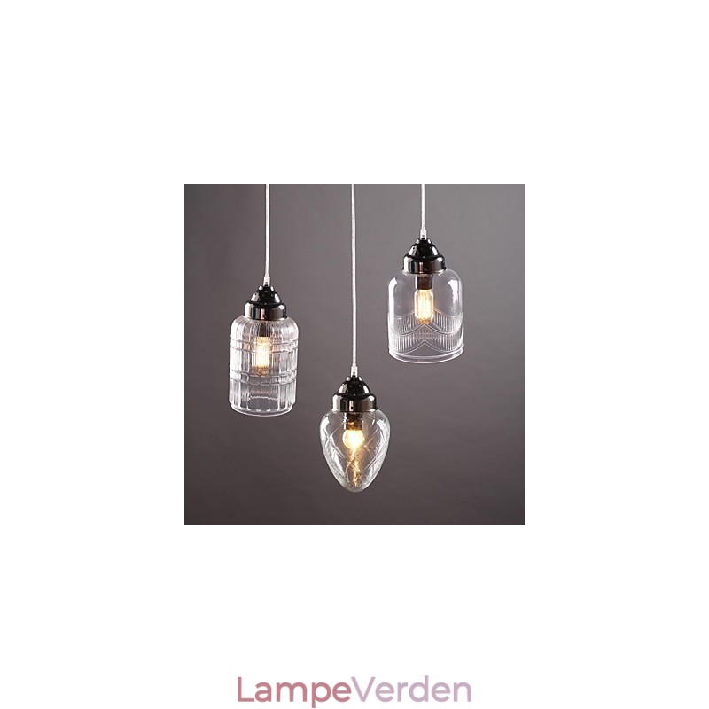 Moderne moderne traditionel klassisk vintage lanterne Country Nikkel Glas Pendant Light Dining