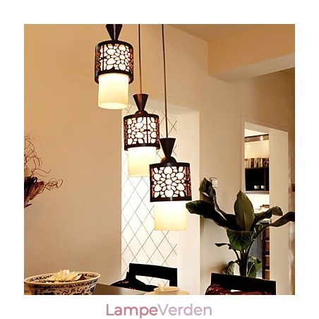 Moderne kinesisk stil Klassisk massivt trætromme Creative Single Head Droplight Lamp Light Moderne kinesisk stil Klassisk massivt trætromme Creative Single Head Droplight Lamp Light