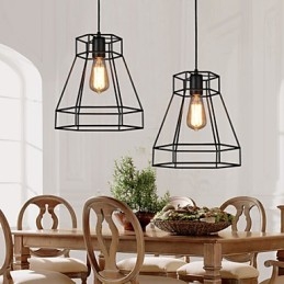 Geometrisk linje diamant smedejern lysekrone pendel lys moderne moderne