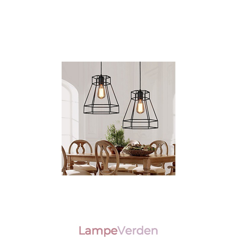 Geometrisk linje diamant smedejern lysekrone pendel lys moderne moderne