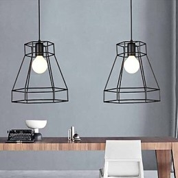 Geometrisk linje diamant smedejern lysekrone pendel lys moderne moderne