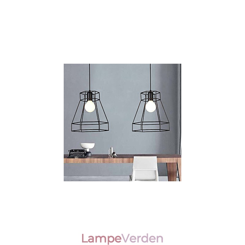 Geometrisk linje diamant smedejern lysekrone pendel lys moderne moderne