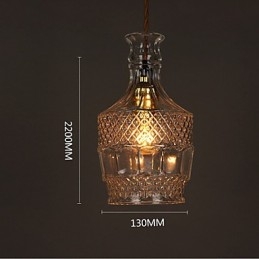 Romantisk flaske kreative udskåret kunst glas lysekrone lys vedhængslys