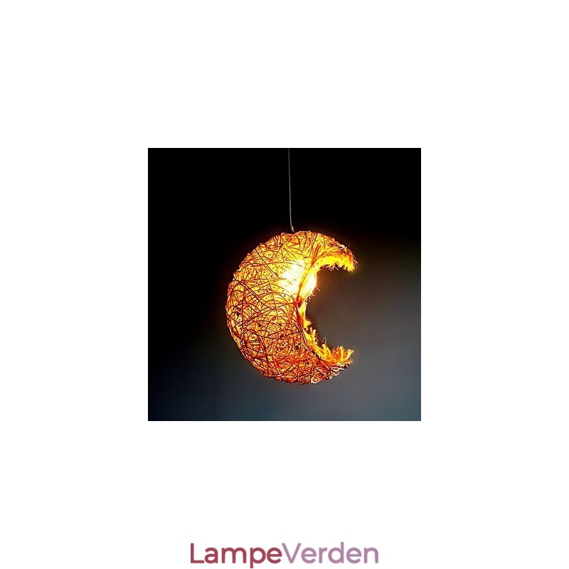 Moderne landdistrikter Cany Art Vævet Rattan Single Head Droplight Lampe