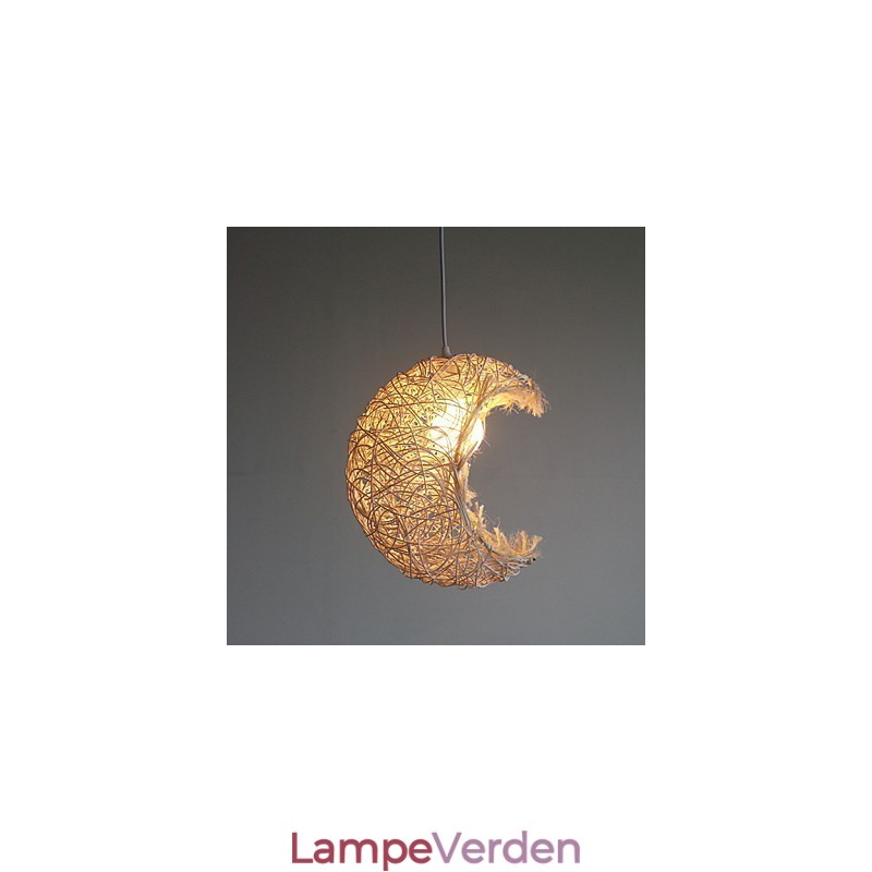 Moderne landdistrikter Cany Art Vævet Rattan Single Head Droplight Lampe