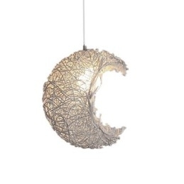 Moderne landdistrikter Cany Art Vævet Rattan Single Head Droplight Lampe