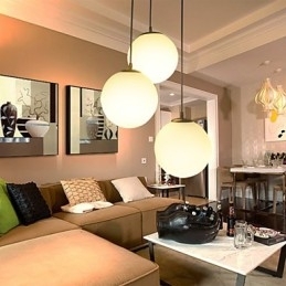 Glaskugle lysekrone sfærisk lys Enkel enkelt hoved droplight lampe belysning