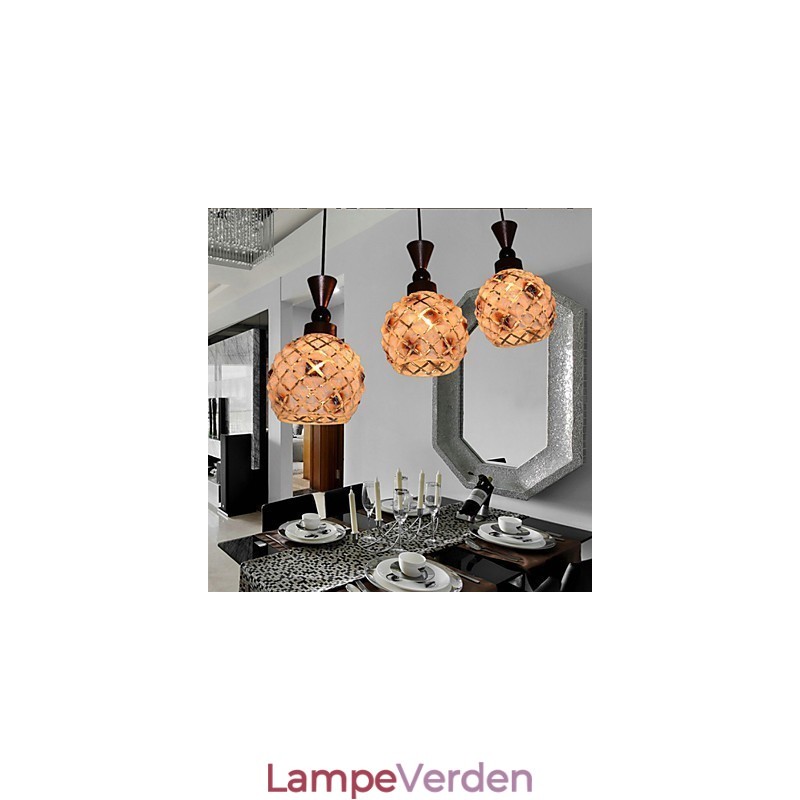 Cylindrisk glas lige enkelt hoved tromle Tromle Simple Droplight Lampebelysning