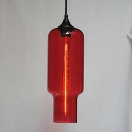 Moderne glasvedhæng i brunt bobledesign
