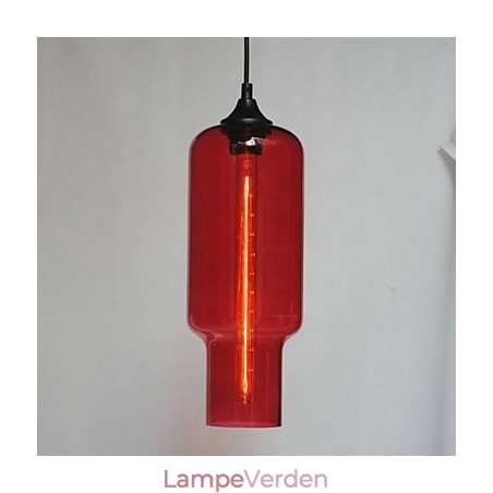 Moderne glasvedhæng i brunt bobledesign