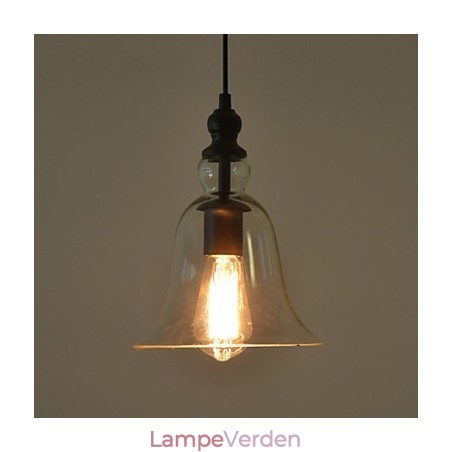 Vintage Industriel Retro Glaslysekrone Kreativ Minimalistisk Sengelampe Klar Farve