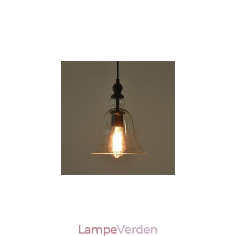 Vintage Industriel Retro Glaslysekrone Kreativ Minimalistisk Sengelampe Klar Farve