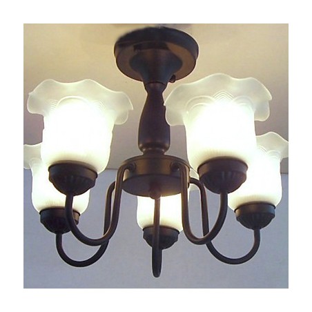 Traditionel klassisk maleri metal lysekrone